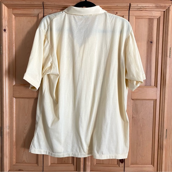 Vintage Idletime Mens 70s Yellow 1/4 Button Short Sleeve Polo Shirt Size XL - Picture 9 of 12